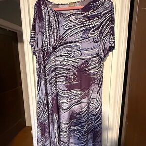 Chico's Purple and White Swirl Dress